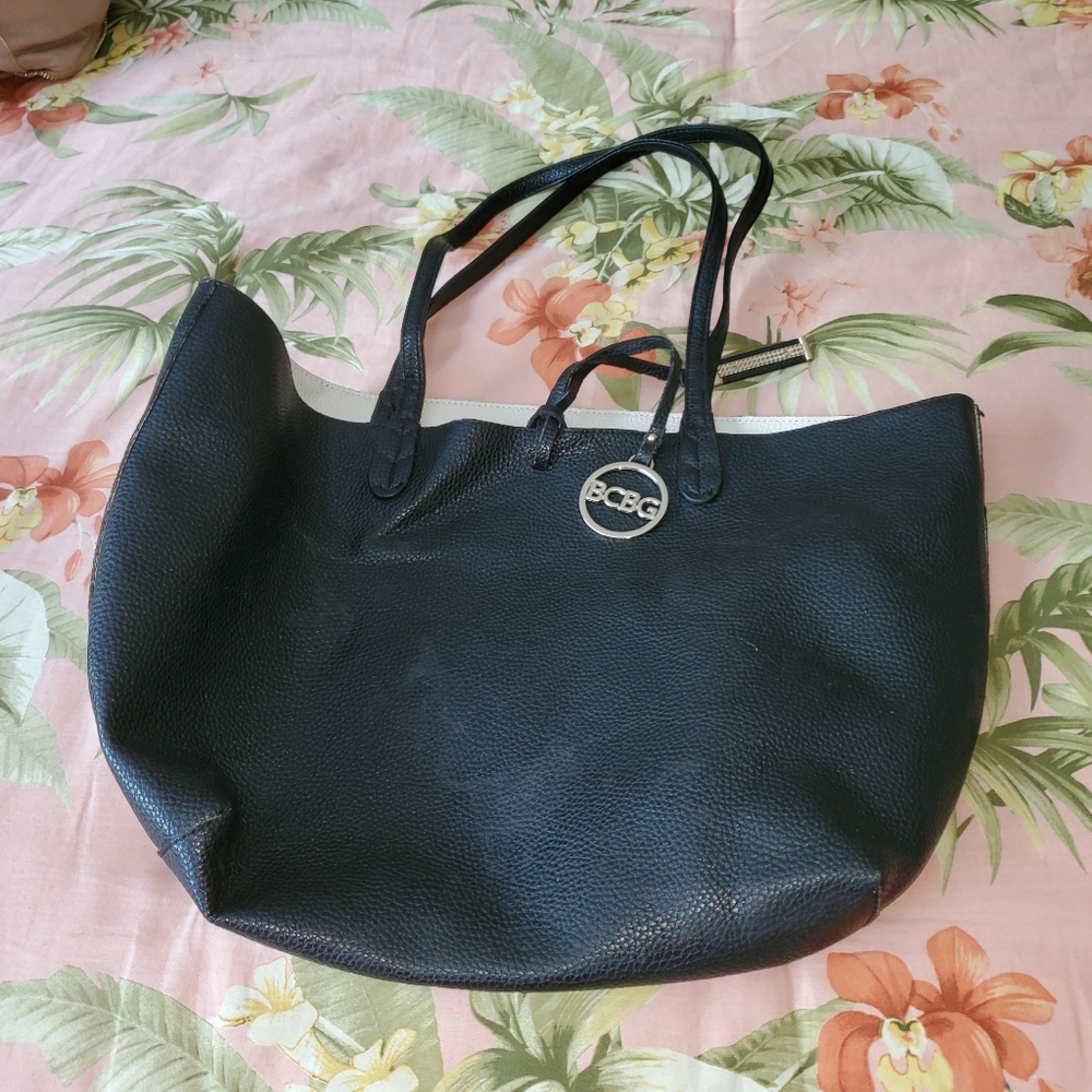 BCBG LEATHER TOTE